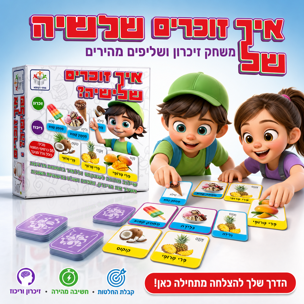 איך זוכרים שלישיה - משחק זיכרון ושליפים מהירים