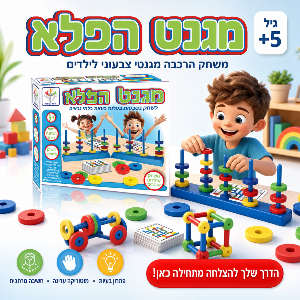 מגנט הפלא - משחק הרכבה מגנטי