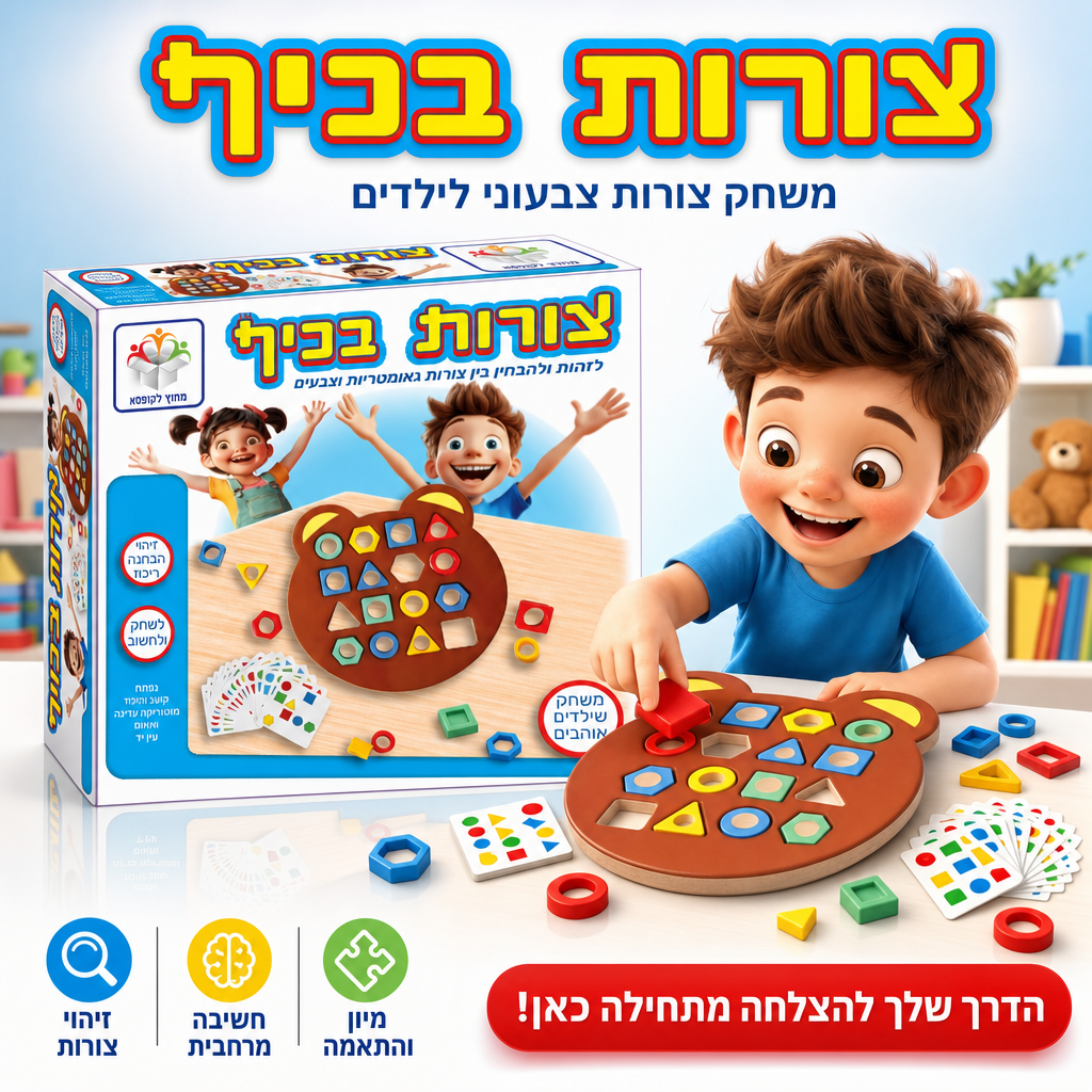 צורות בכיף - משחק צורות צבעוני
